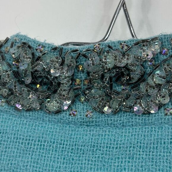 Georgia Bullock Turquoise Light Jacket Vintage 60s 1960s - Picture 3 of 6